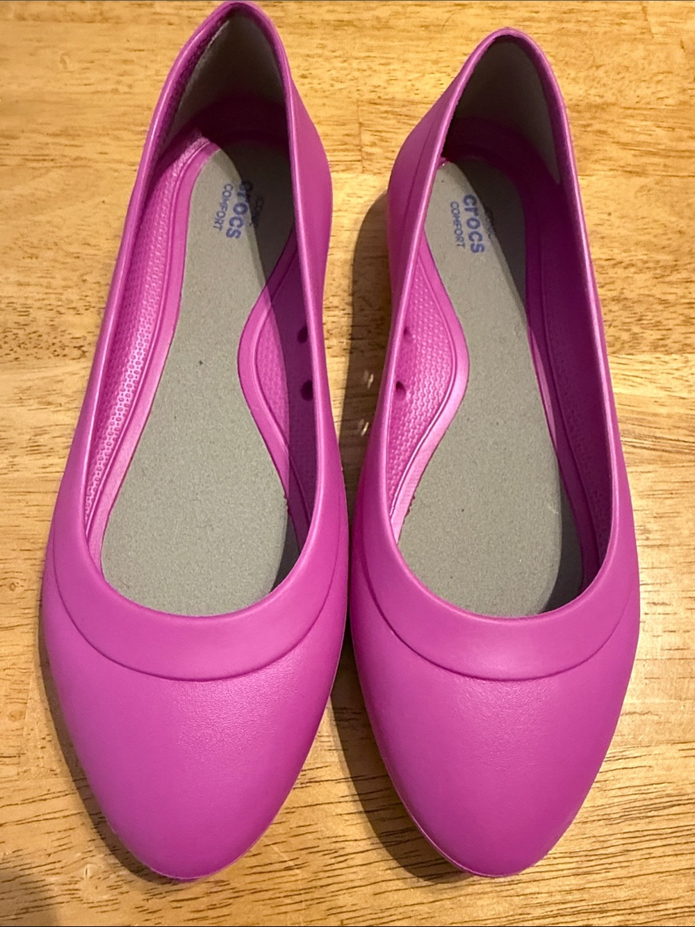 CROCS Women's Hot Pink Slip-On Ballet Flats